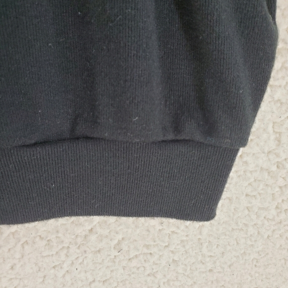 80s USA Sweats Black Sweatshirt Unisex One Size Fits All 3/4 Sleeves VTG USA - Picture 4 of 8